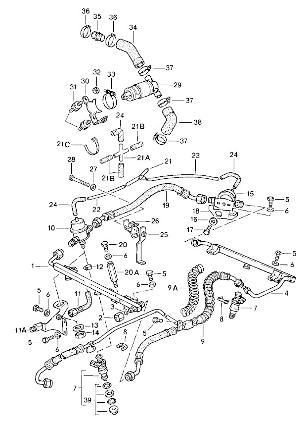 Air Hose - Intake Boot to Idle Control Valve - 911 (84-89)