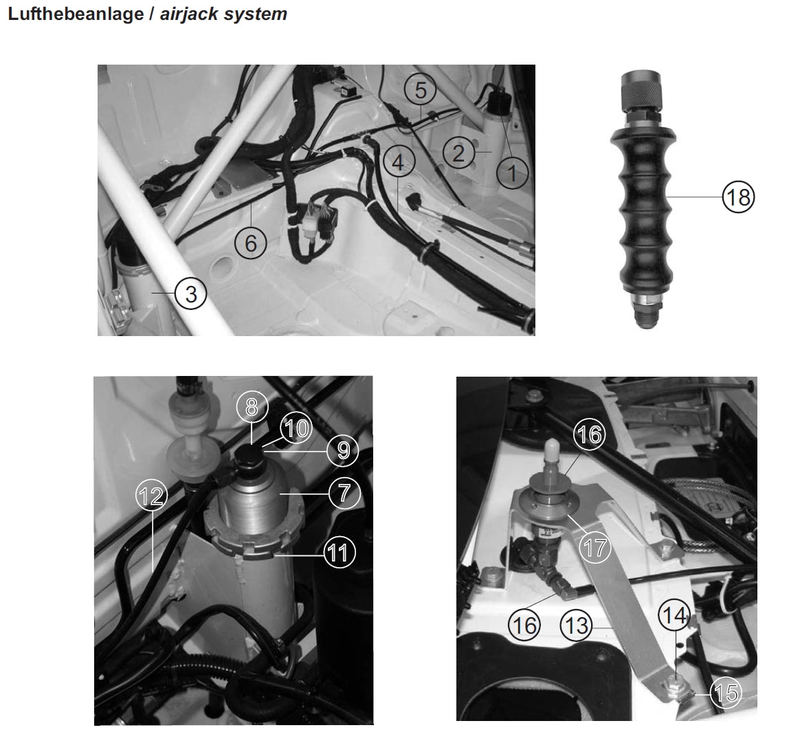 Air Jack Wand - 964, 993, 996 GT3 Cup, RSR