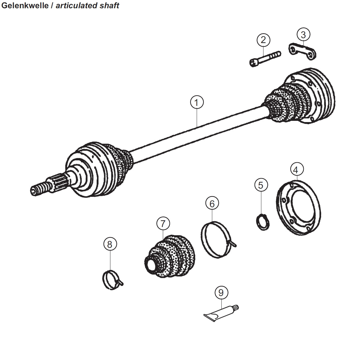 Axle Shaft Assembly - 996 GT3, 997 GT3 Cup - "Blue"