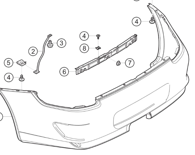 Rear Bumper Cover - 997.1 GT3 Cup (05-09)